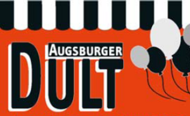 Ausgburger Dult Logo. Mit Weiterverlinkung auf die Stadt Augsburg Dult Website